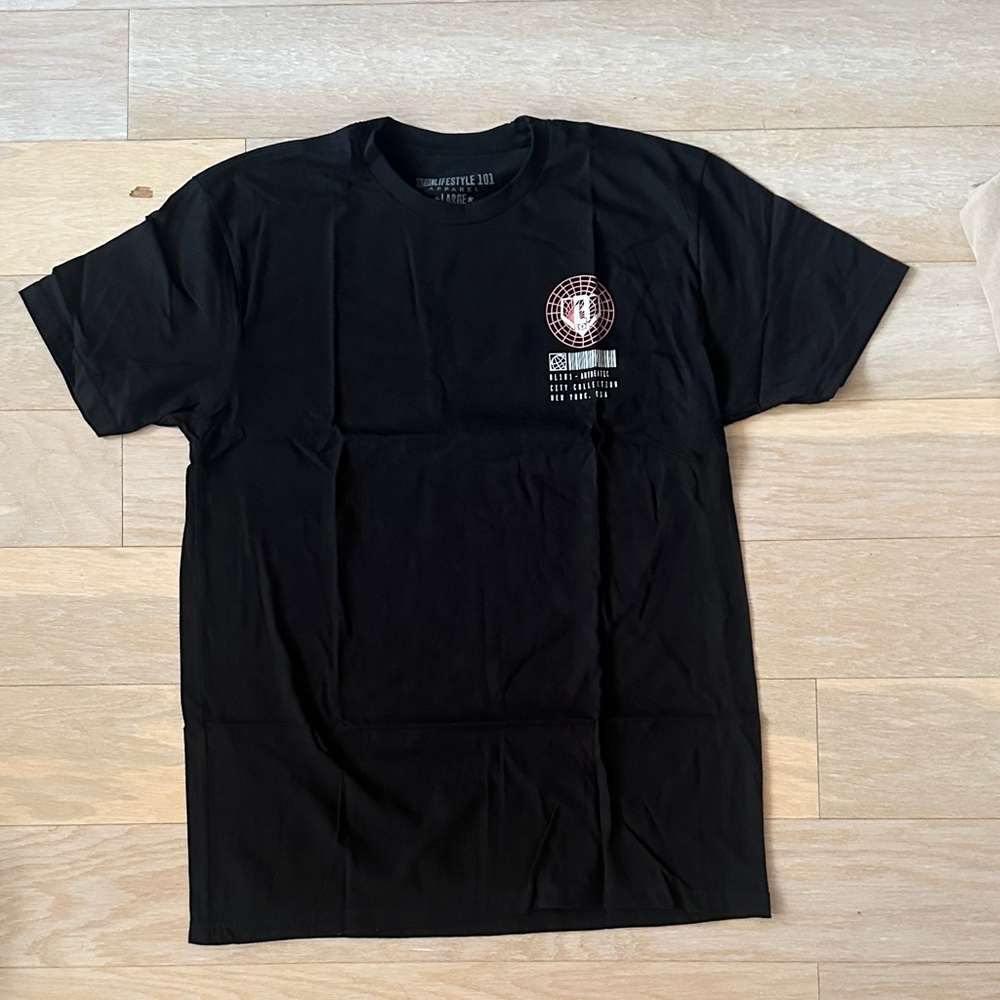 Classic Black Men's T-Shirt with Graphic Print
